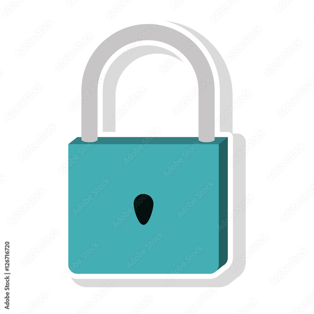security padlock icon over white background. vector illustration security padlock icon over white background. vector illustration