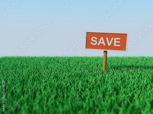 Save Concept - 3D Rendered Image