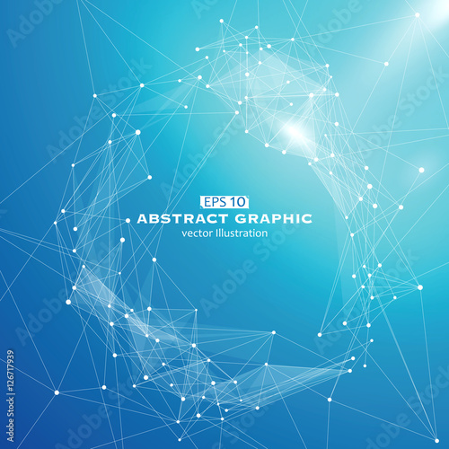 Dot, line and surface consisting of abstract graphics.