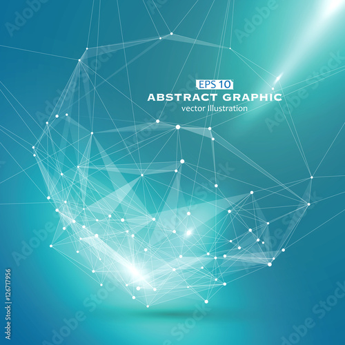 Dot, line and surface consisting of abstract graphics.