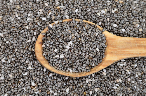 chia seed on spoon