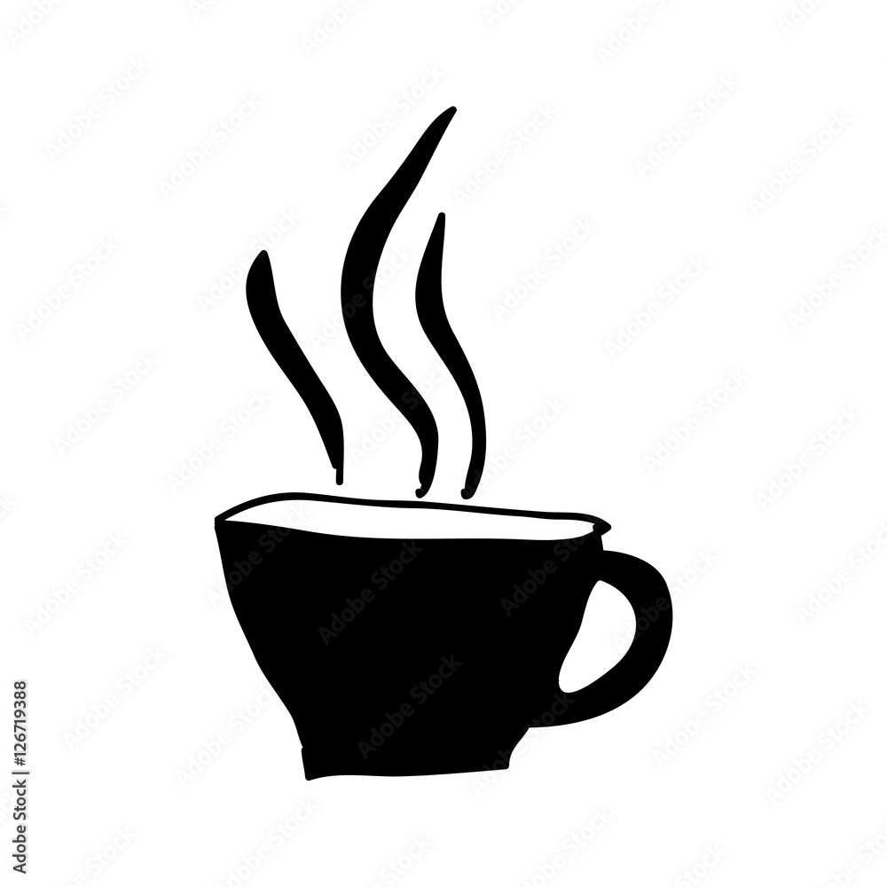 mug with beverage icon image vector illustration design 