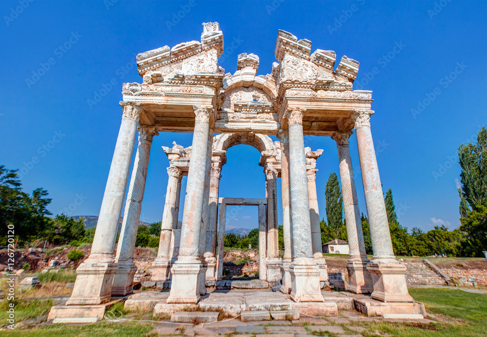 Famous Tetrapylon Gate in Aphrodisias