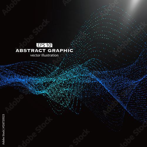 Dot pattern composed of mesh,Technological sense of abstract graphics