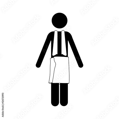 man in towel icon image vector illustration design 