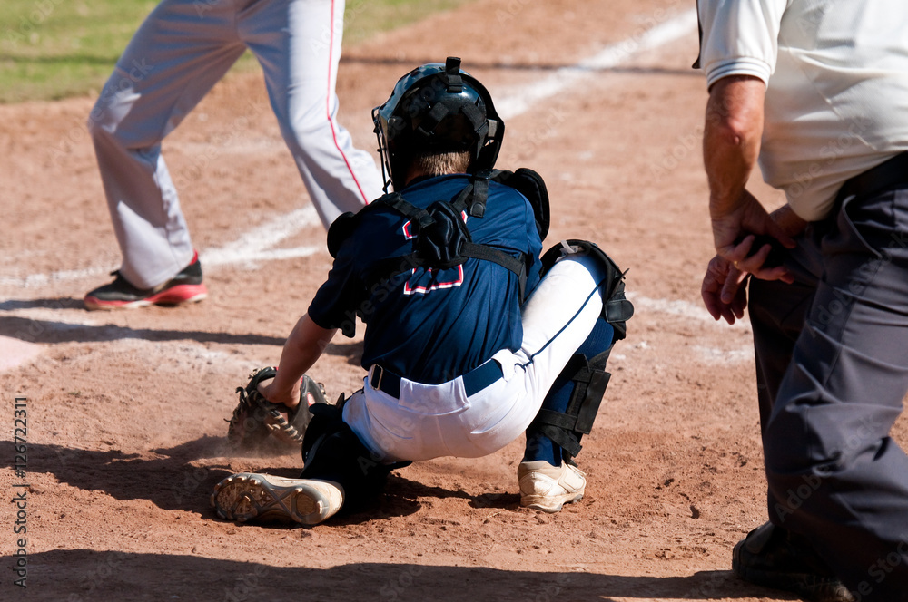 Little league baseball catcher Little league baseball catcher