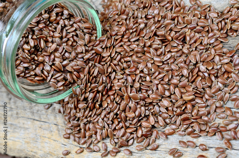 flax seed on table