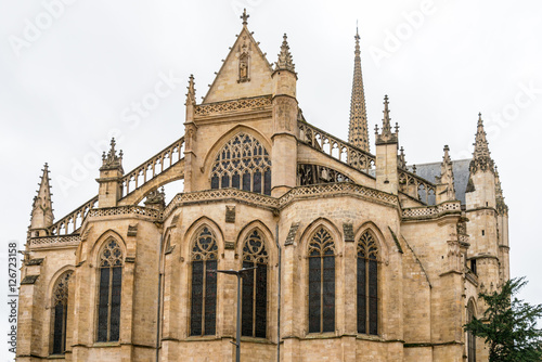 Street view of old town in bordeaux city, France Europe