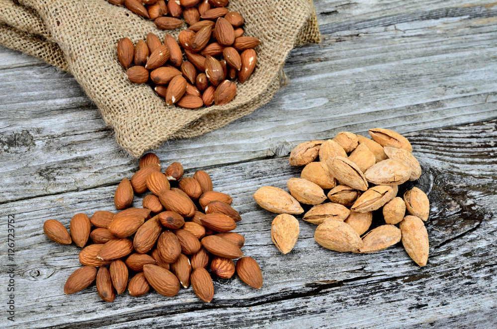 pile of almond on table pile of almond on table