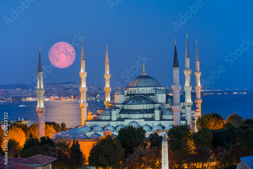The Blue Mosque, (Sultanahmet Camii), Istanbul, Turkey "Elements of this image furnished by NASA
