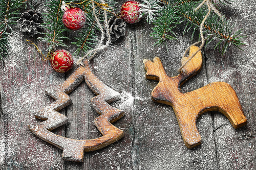 Homemade wooden Christmas ornaments
