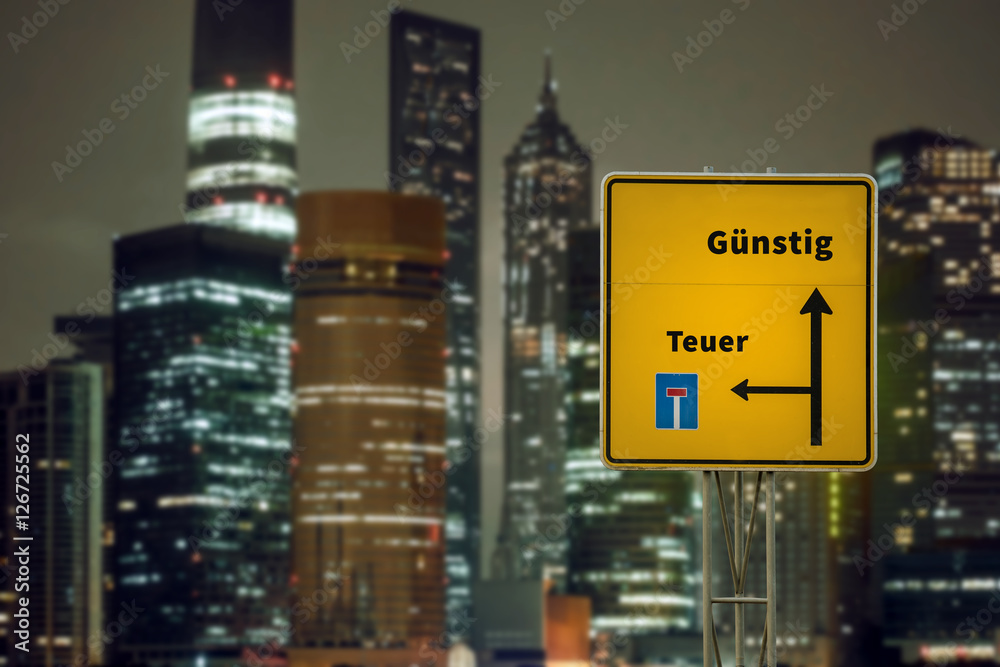 Schild 125 - Günstig