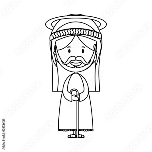 st joseph holy family icon image vector illustration design