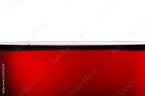Cold red wine surface