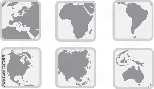 World continents map