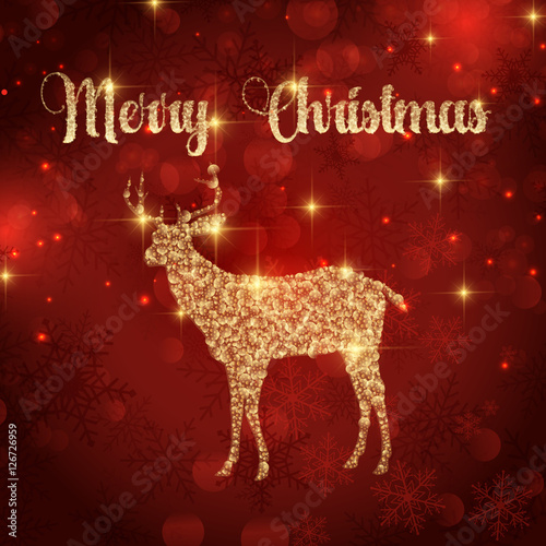 christmas deer background 1810