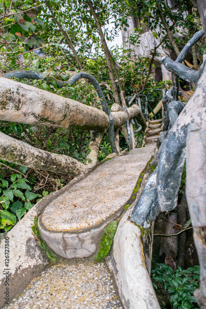 Ladder in Crazy House of madam Nga at Da Lat Vietnam