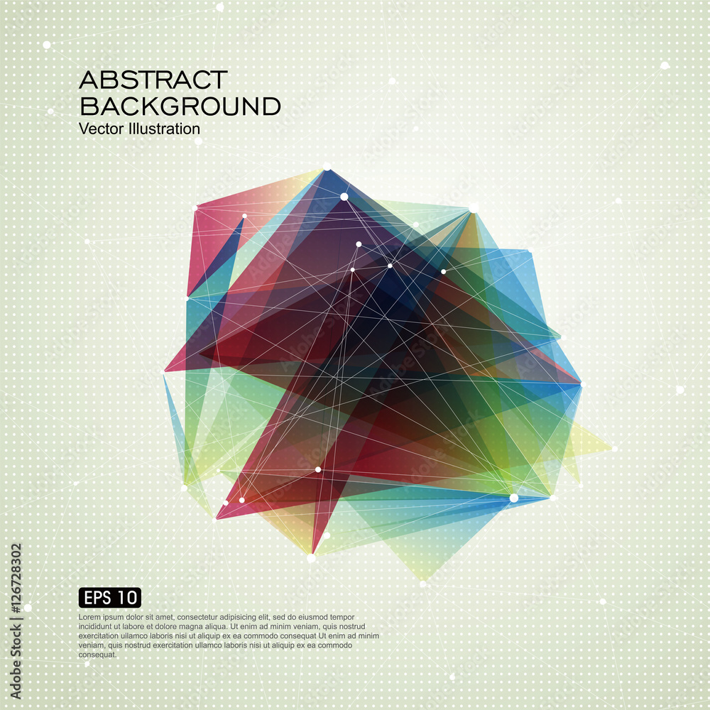 Obraz premium Point, line, surface composition of abstract graphics, Vector background.