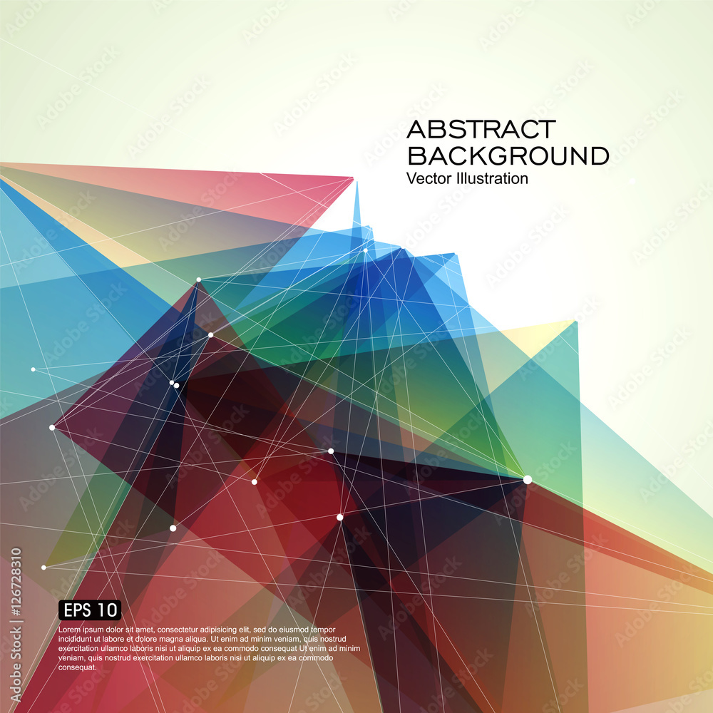 Obraz premium Point, line, surface composition of abstract graphics, Vector background.