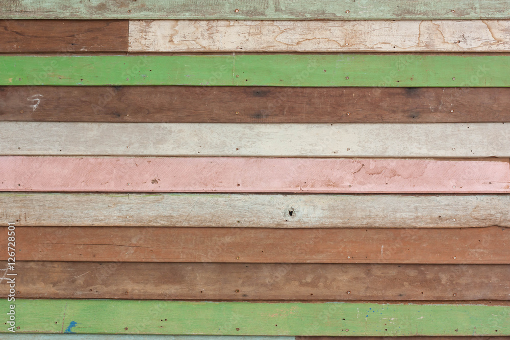 Fototapeta premium Vintage teak wood wall background.