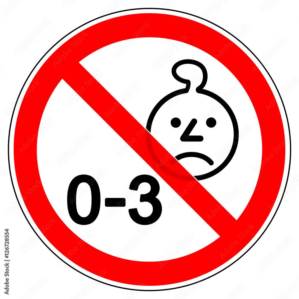 Kind 3 Jahre Hört Nicht Und Provoziert srr75 SignRoundRed - German - Verbotszeichen: 0-3 / Nicht für Kinder