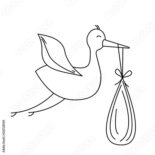 baby delivery crane icon image vector illustration design 