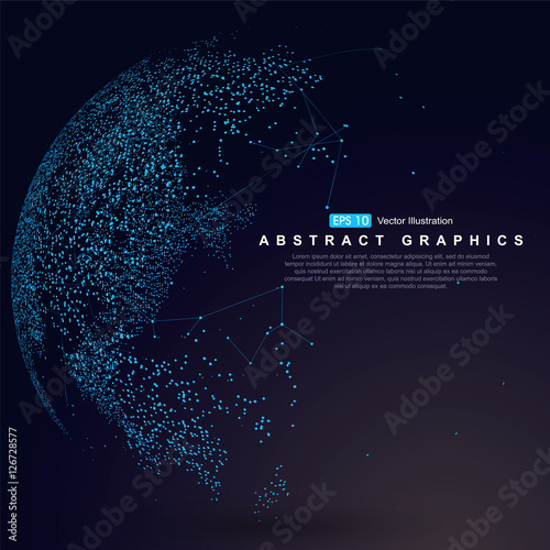 World map point, line, composition, representing the global, Global network connection,international meaning.