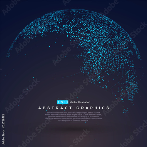 World map point, line, composition, representing the global, Global network connection,international meaning.