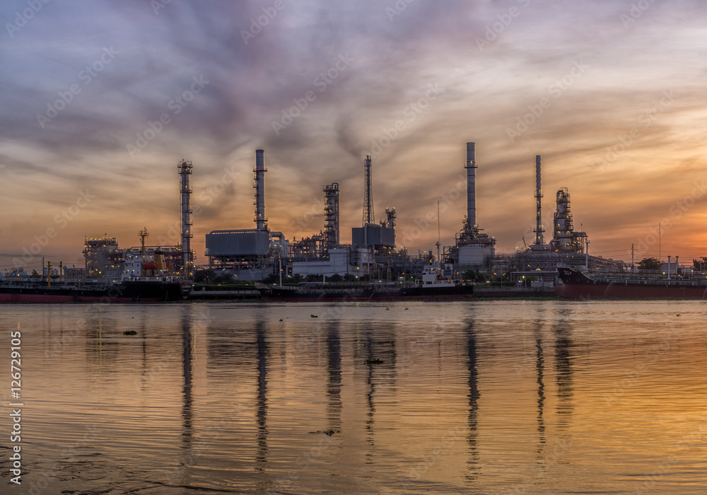 refinery in Thailand with beautiful sky