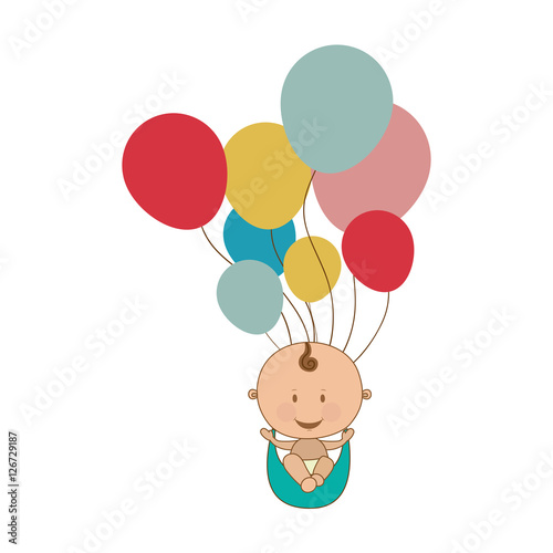 cute baby boy icon image vector illustration design  © grgroup