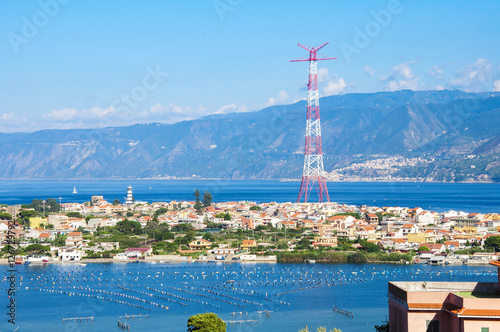 The Strait of Messina and the Ganzirri lake