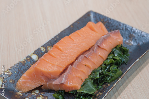 Salmon sahimi photo