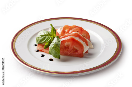 Caprese tomato mozzarella and basil