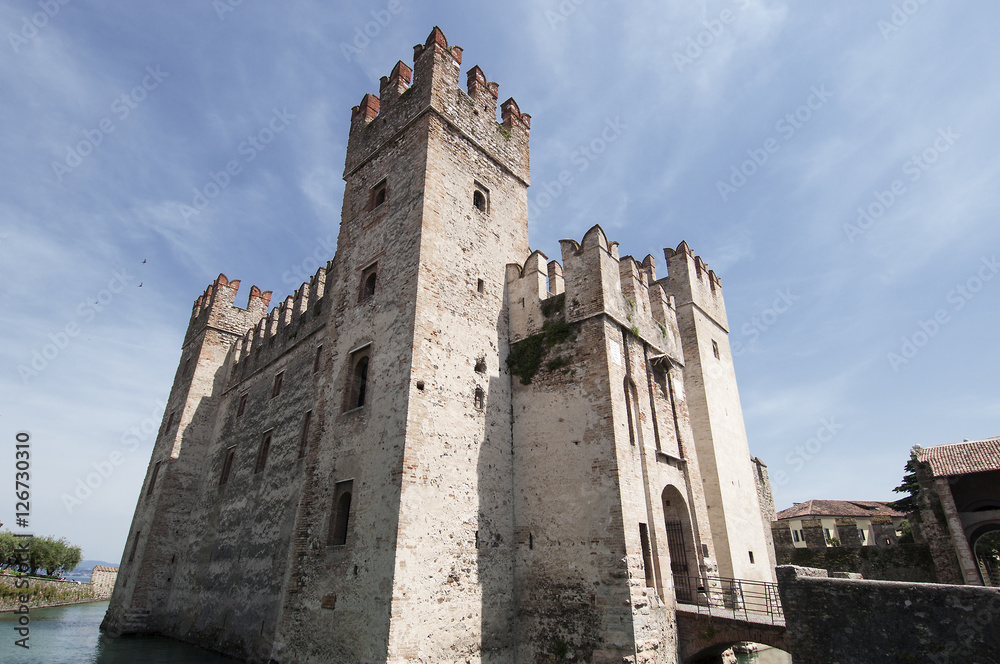 The castle of Sirmione on Lake Garda