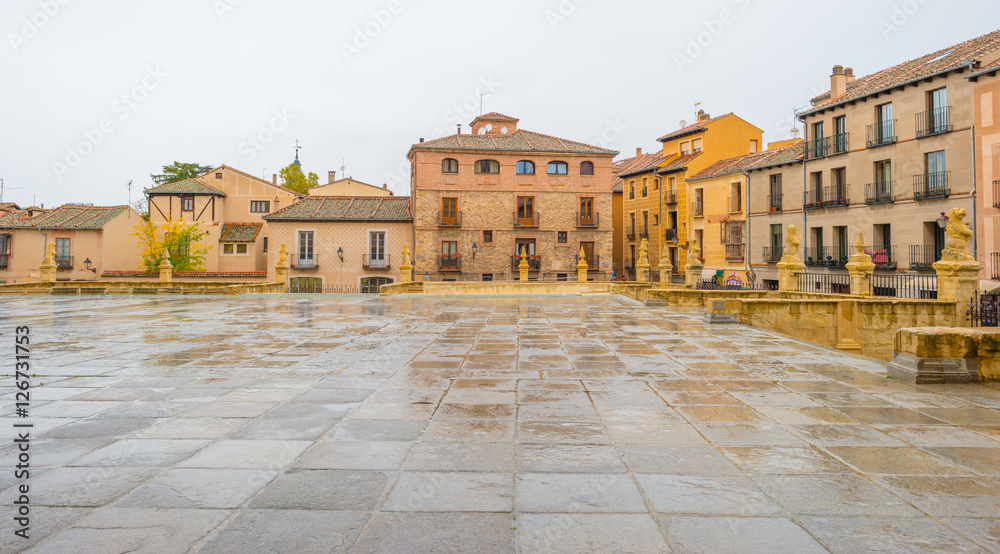 Square in the city of Segovia
