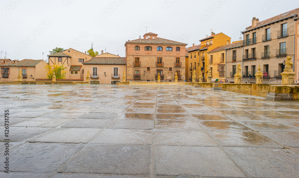 Square in the city of Segovia