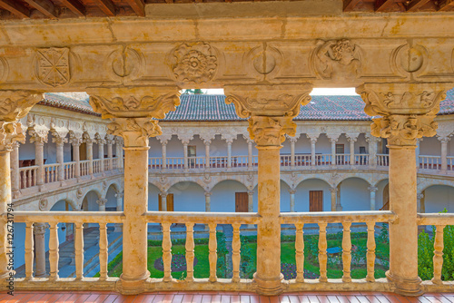 Detail of a medieval cloister in Salamanca