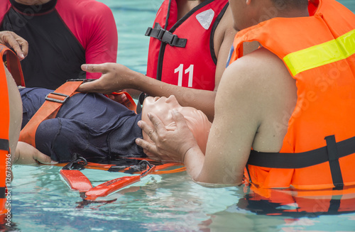 rescue water dummy in drowning case training