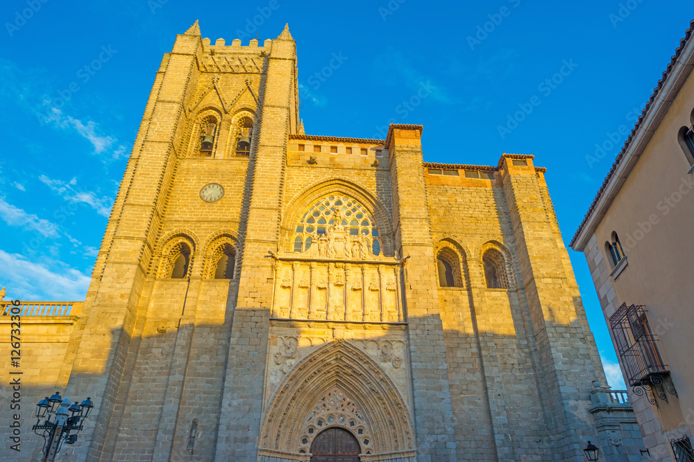 Fototapeta premium Detail of a church in the city of Avila 