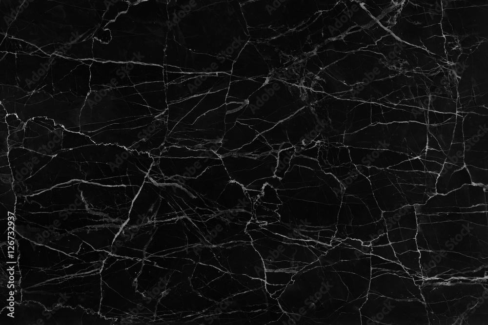 Fototapeta Black marble natural pattern for background, abstract natural ma