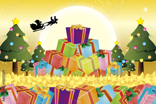 #Background #wallpaper #Vector #free #christmas #Xmas merry christmas,eve,fir tree,message,greeting card,santa claus,gift,white snowflakes,winter scenery,event,party,ornament,decoration,holy night 