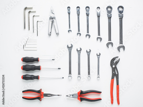 Schilderij op canvas Hand tools knolling concept