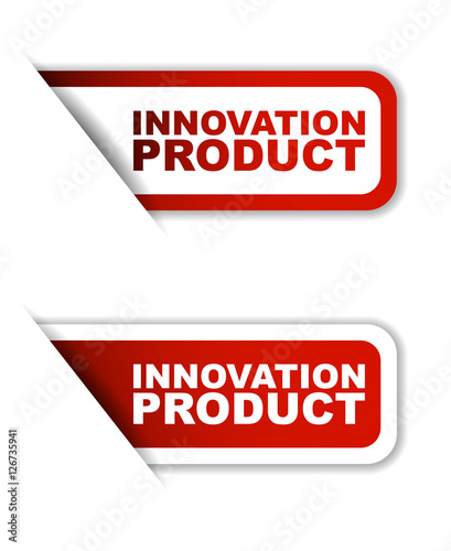 red vector innovation product, sticker innovation , banner innovation product © Michal Hubka