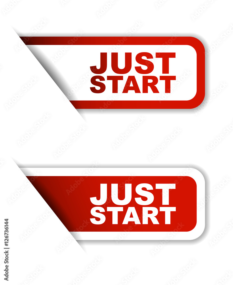 red vector just start, sticker just start, banner just start red vector just start, sticker just start, banner just start