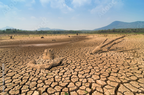 Fototapet Global warming, Drought.