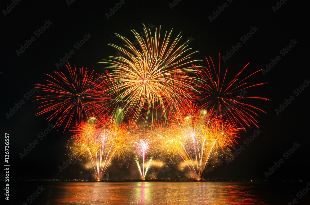 Fototapeta premium colored fireworks.
