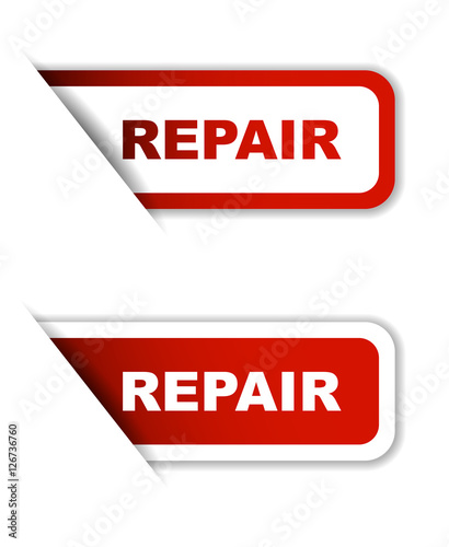 red vector repair, sticker repair, banner repair © Michal Hubka