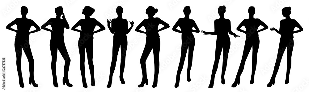 Woman silhouettes Woman silhouettes