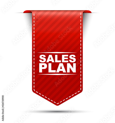 sales plan, red vector sales plan, banner sales plan