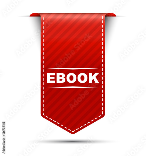 ebook, red vector ebook, banner ebook